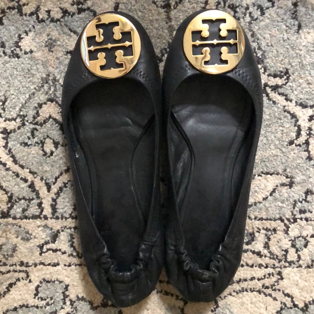 Tory Burch Black Reva Flats